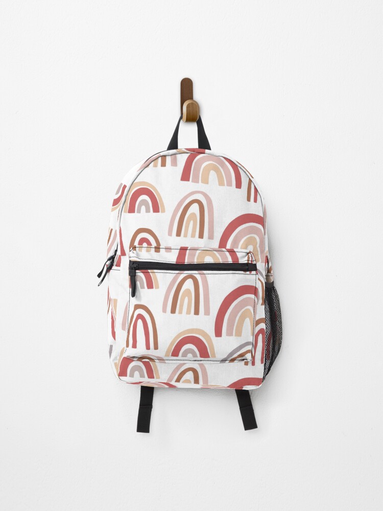 Thumbnail 1 of 3, Backpack, Peach Textured Rainbow Pattern designed and sold by SwePattern.