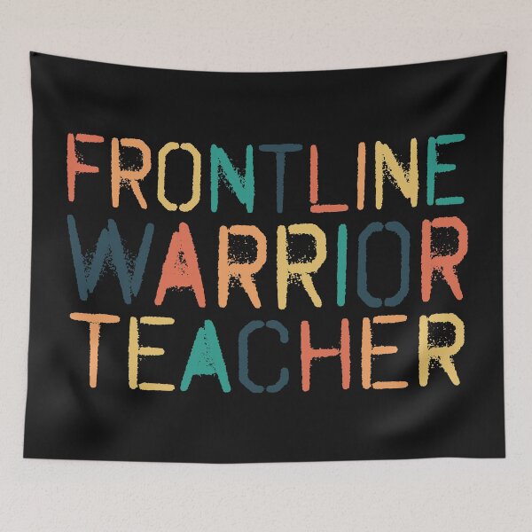 Item preview, Frontline Warrior Teacher, Sunset color design! Spray Paint Style! designed and sold by Henri Vellart.