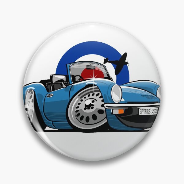 Item preview, Triumph Spitfire 1500 caricature blue designed and sold by car2oonz.