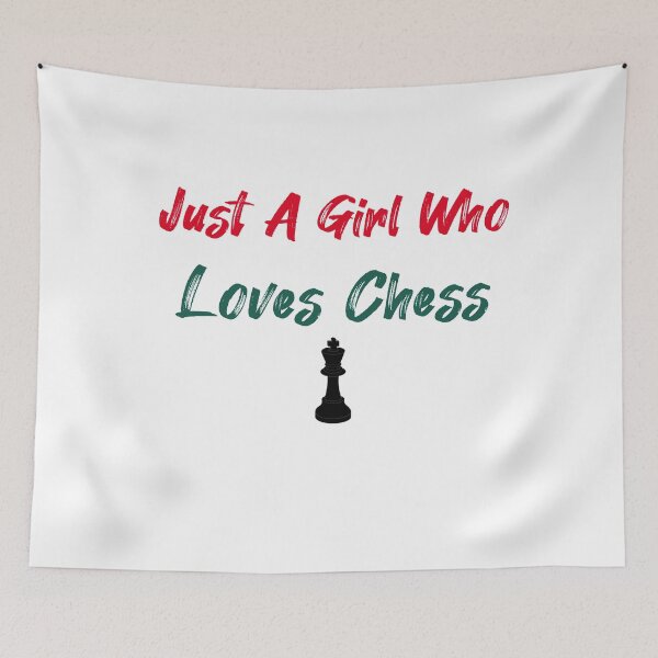 Item preview, Just  A Girl Who Loves Chess Vintage , , Funny Saying , Gift For Valentine Day designed and sold by Soukainadesign.