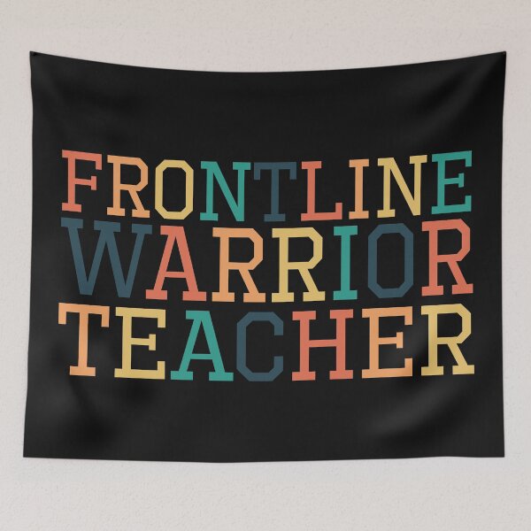 Item preview, Frontline Warrior Teacher, Sunset color design! School Style! designed and sold by Henri Vellart.
