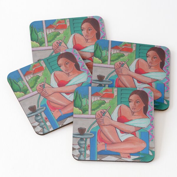 Item preview, Woman with waterpipe designed and sold by nancy salamouny.