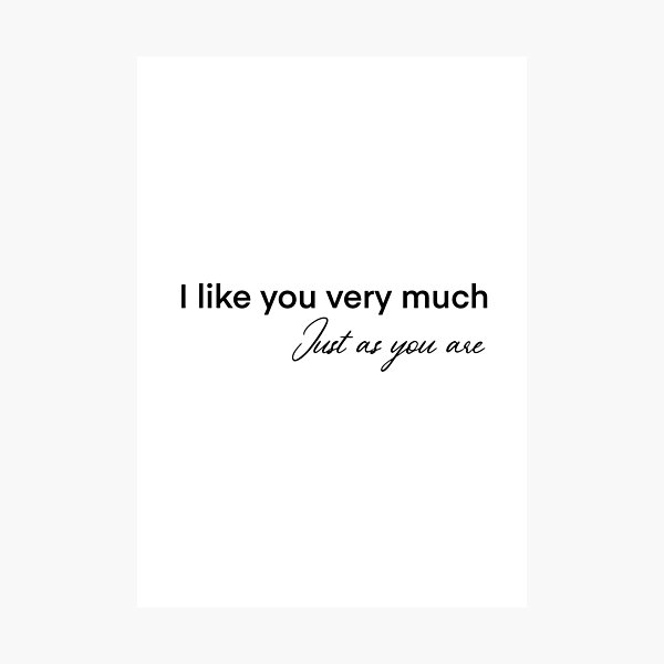 Bridget Jones’ Diary - I like you very much Photographic Print