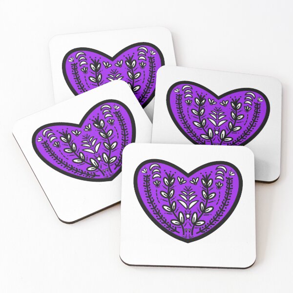 Item preview, Folk Heart - Purple designed and sold by ShareJoy.