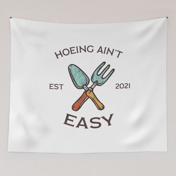 Item preview, hoeing ain't easy designed and sold by ariaarti.