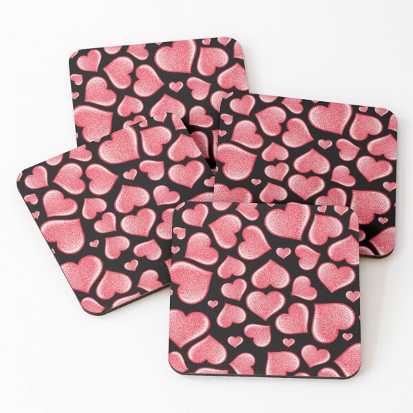 Item preview, Valentine's day red hearts pattern design gift ideas pointillism painting designed and sold by MitoP.