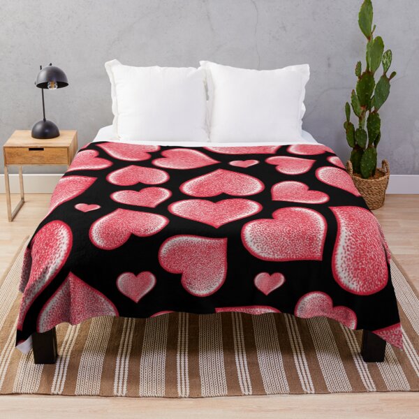 Item preview, Valentine's day red hearts pattern design gift ideas pointillism painting designed and sold by MitoP.