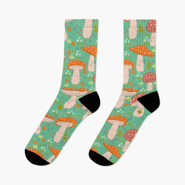 Item preview, Cute fly agarics and flowers designed and sold by burbura.