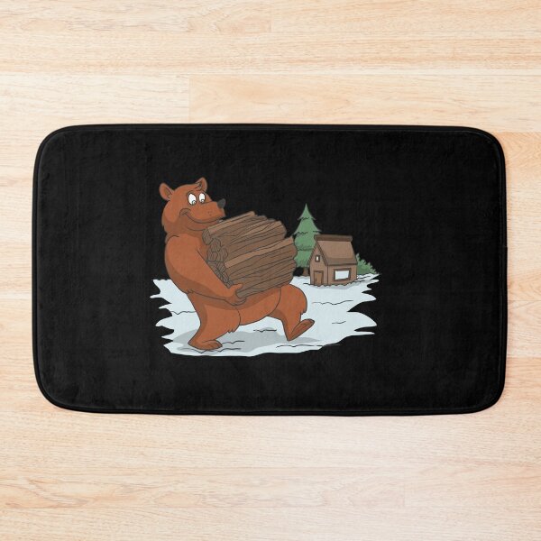 Item preview, Bear carries fire wood to cabin designed and sold by Monkey Ful.