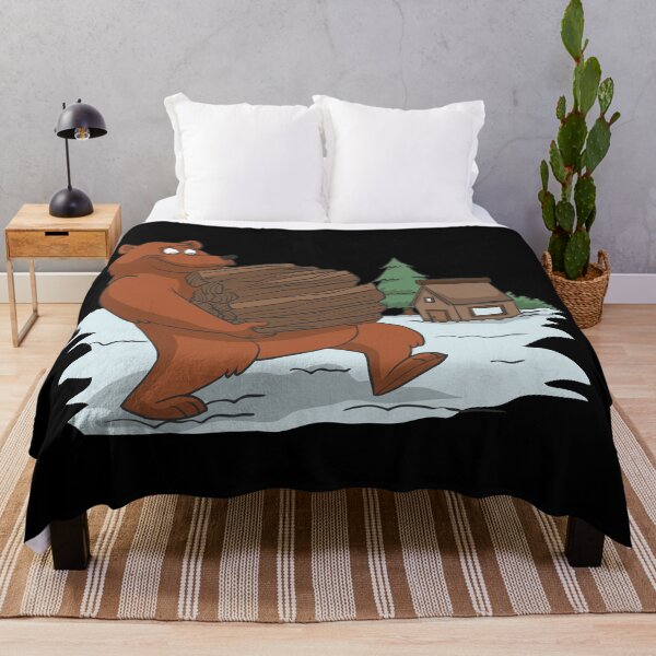 Item preview, Bear carries fire wood to cabin designed and sold by Monkey Ful.