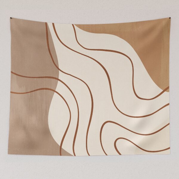 Item preview, Beige tone Minimal Abstract organic designed and sold by mysticminimals.