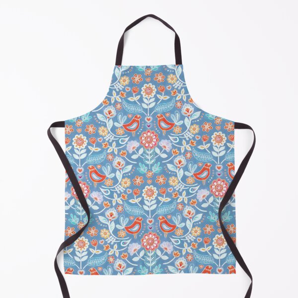Item preview, Happy Folk Summer Floral on Light Blue designed and sold by micklyn.