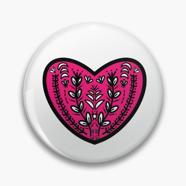 Item preview, Folk Heart - Pink designed and sold by ShareJoy.