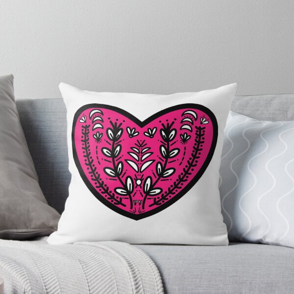Item preview, Folk Heart - Pink designed and sold by ShareJoy.