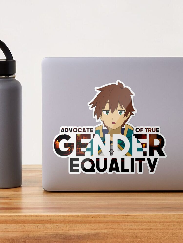  Sato Equality Konosuba Kazuma Anime Satou Gender - Sticker  Graphic - Waterbottles, Hydroflask, Laptops, Phones, Cars, Lockers, Binders  Decal Sticker