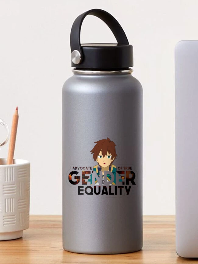  Sato Equality Konosuba Kazuma Anime Satou Gender - Sticker  Graphic - Waterbottles, Hydroflask, Laptops, Phones, Cars, Lockers, Binders  Decal Sticker