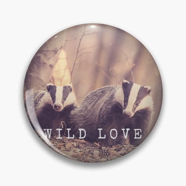 Item preview, Wild Love Badger Cute Woodland Animal Wild Forest Creature Nature romantic designed and sold by BohoStudio.