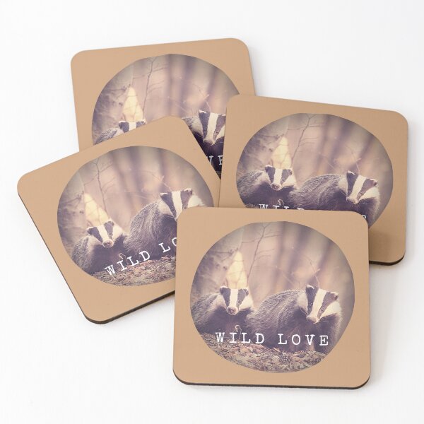 Item preview, Wild Love Badger Cute Woodland Animal Wild Forest Creature Nature romantic designed and sold by BohoStudio.
