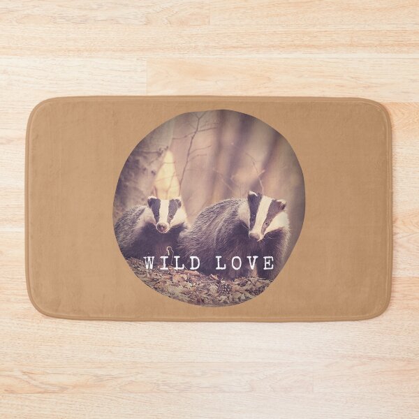Item preview, Wild Love Badger Cute Woodland Animal Wild Forest Creature Nature romantic designed and sold by BohoStudio.