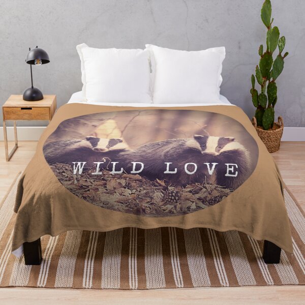 Item preview, Wild Love Badger Cute Woodland Animal Wild Forest Creature Nature romantic designed and sold by BohoStudio.