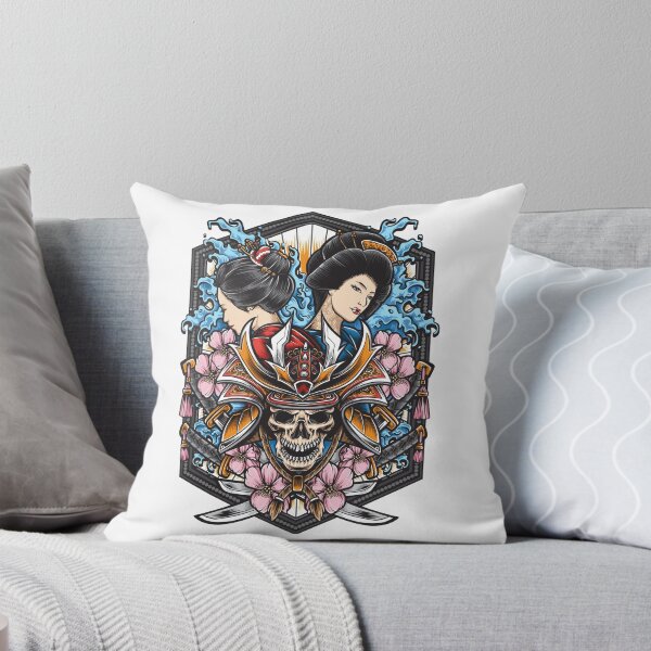 Item preview, Skull Samurai With Geisha Art designed and sold by JTS STORE.