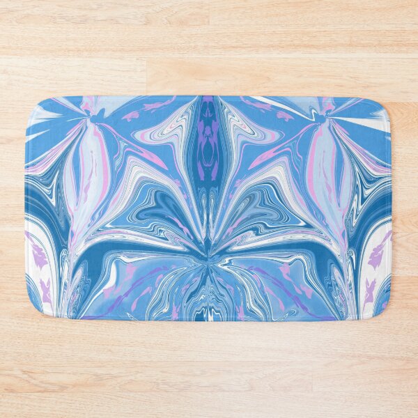 Item preview, Shades of blue and pink pretty floral abstract design  designed and sold by Diane Hunter Art.