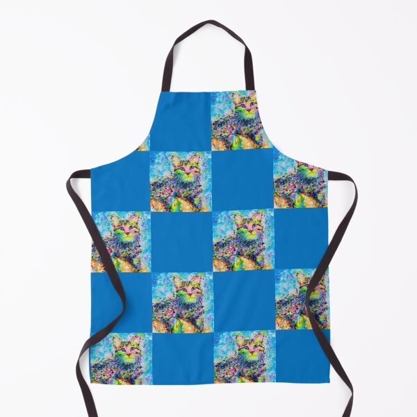 Artikelvorschau, Blue Cat Checkerboard entworfen und verkauft von Krystle Cole.