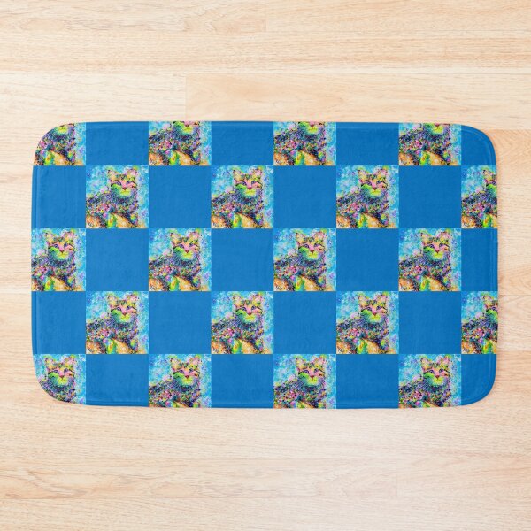 Artikelvorschau, Blue Cat Checkerboard entworfen und verkauft von Krystle Cole.