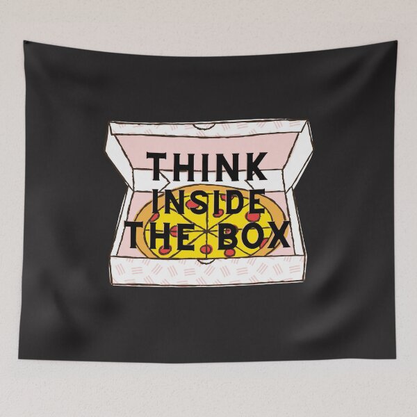 Item preview, THINK, INSIDE THE BOX, PIZZA BOX, INTELLECT,  designed and sold by R B Chrystal.