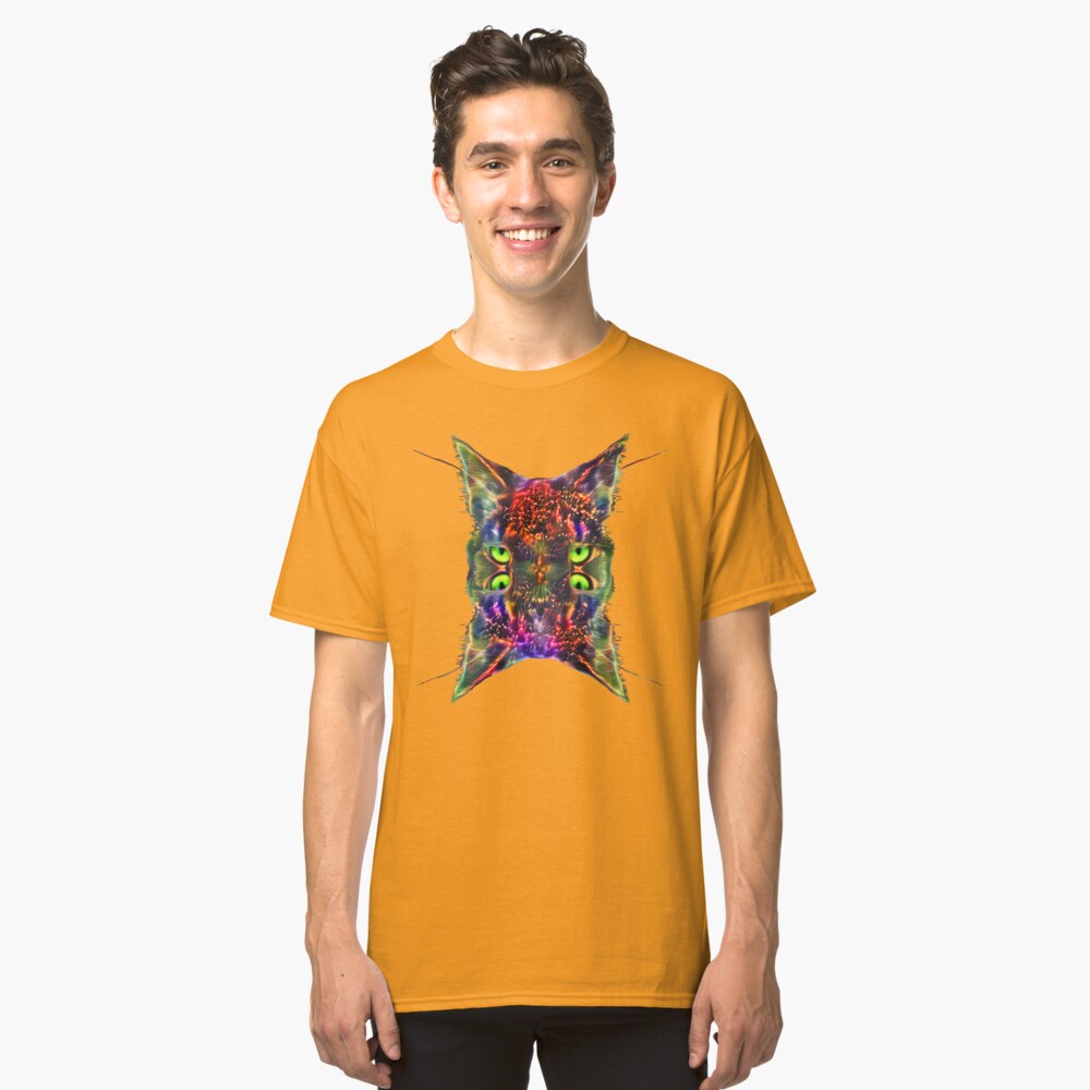 Artificial neural style Space galaxy mirror cat Classic T-Shirt