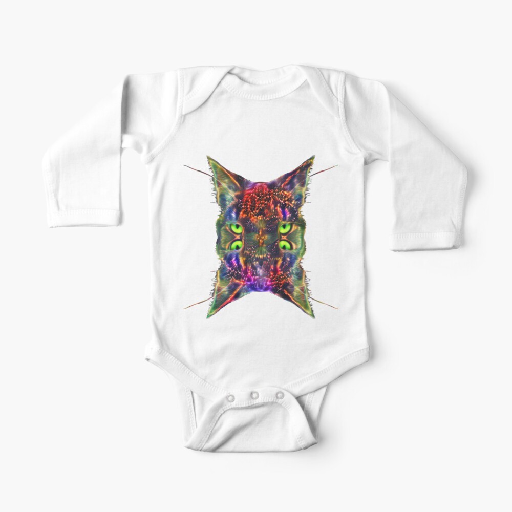 Artificial neural style Space galaxy mirror cat Baby One-Piece