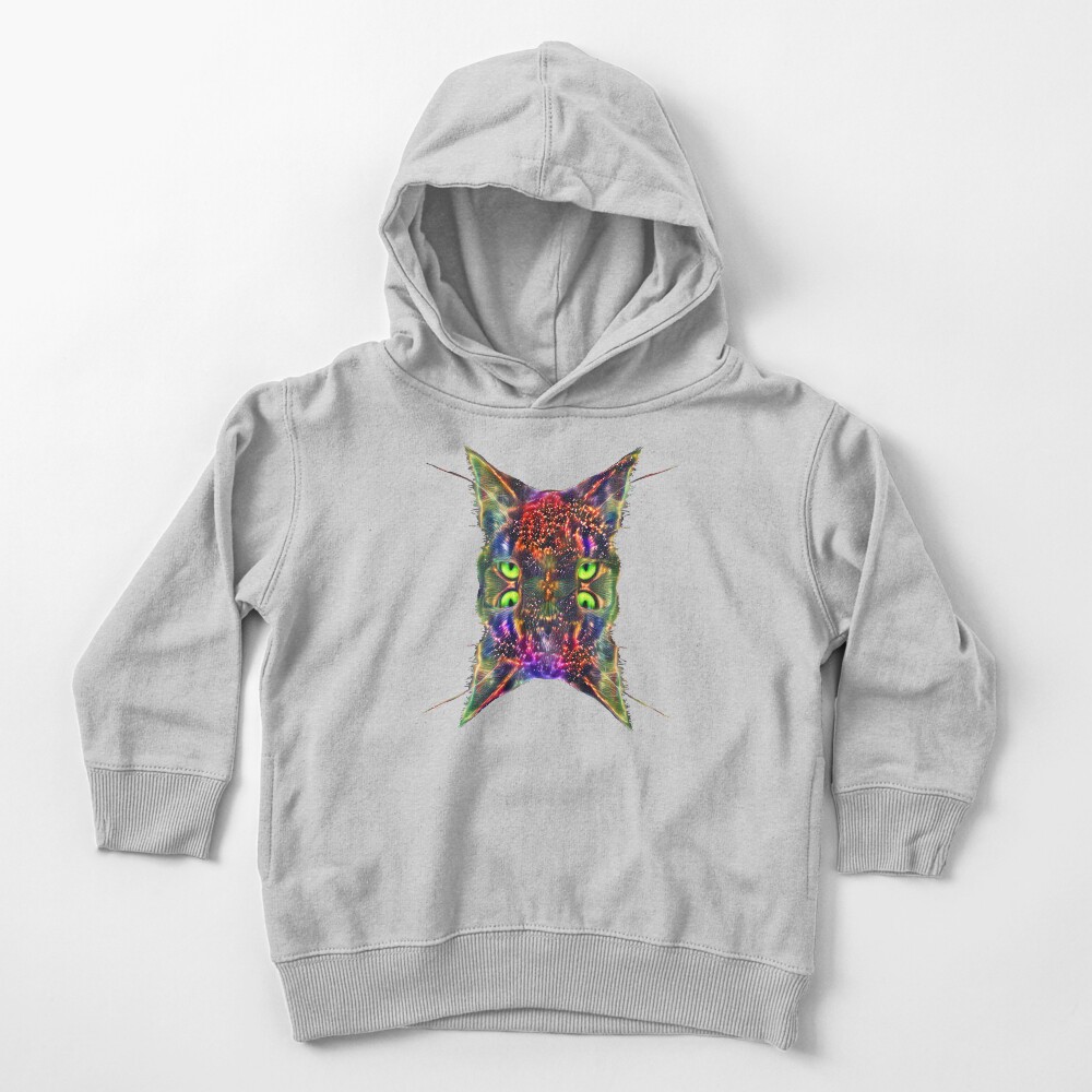 Artificial neural style Space galaxy mirror cat Toddler Pullover Hoodie