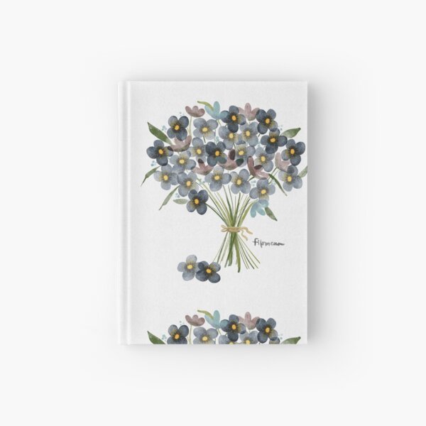 Forget Me Nots Bouquet for a Friend Hardcover Journal