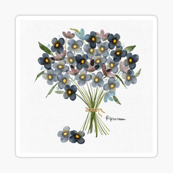 Item preview, Forget Me Nots Bouquet for a Friend designed and sold by Filomena Jack.