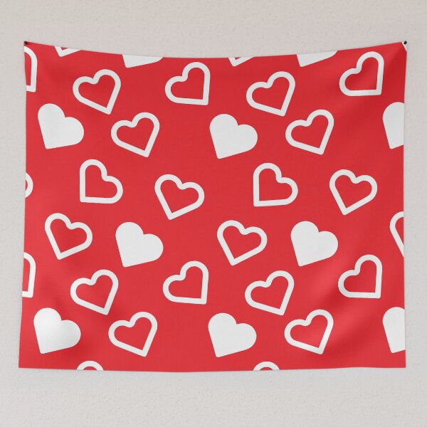 Item preview, Red Heart Love pattern design minimal designed and sold by ColorByAli.