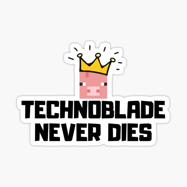 Technoblades Never Dies Video Game Gaming Gamer bi Sticker