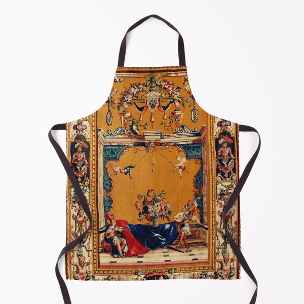 Item preview, Grotesque with Musicians, Acrobats on Rope ,Flowers,Peacock Floral French Tapestry designed and sold by BulganLumini.