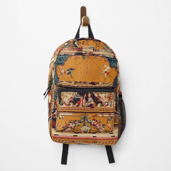 Item preview, Grotesque with Musicians, Acrobats on Rope ,Flowers,Peacock Floral French Tapestry designed and sold by BulganLumini.