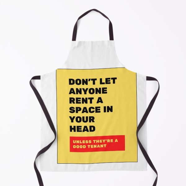 Item preview, don't let anyone space in your head quote typography yellow background designed and sold by vishkhatri.