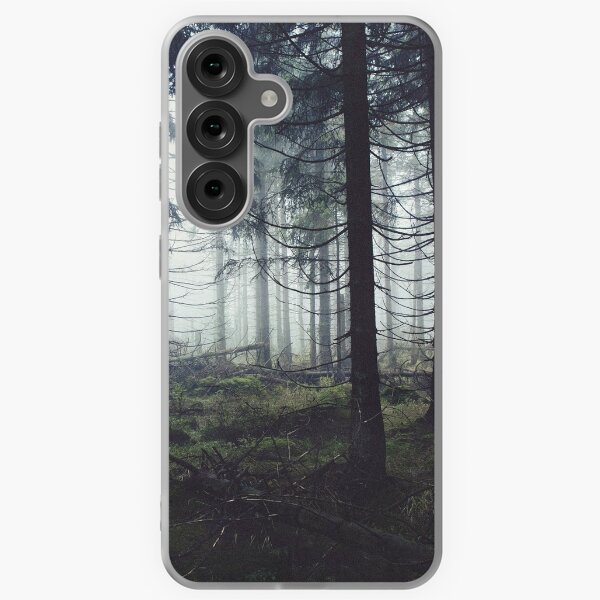 Item preview, Through The Trees // Nightwalker In Ghostwood Romantasy Foggy Misty Fairytale Forest Covered In Magic Fog designed and sold by Tordis Kayma.