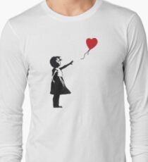 Banksy - Mädchen mit Ballon Langarmshirt