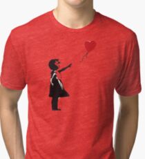 Banksy - Girl with Balloon Tri-blend T-Shirt