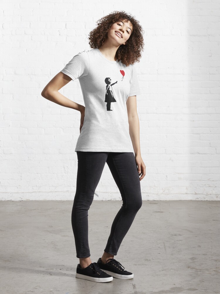 Alternate view of Banksy - Girl with Balloon Essential T-Shirt
