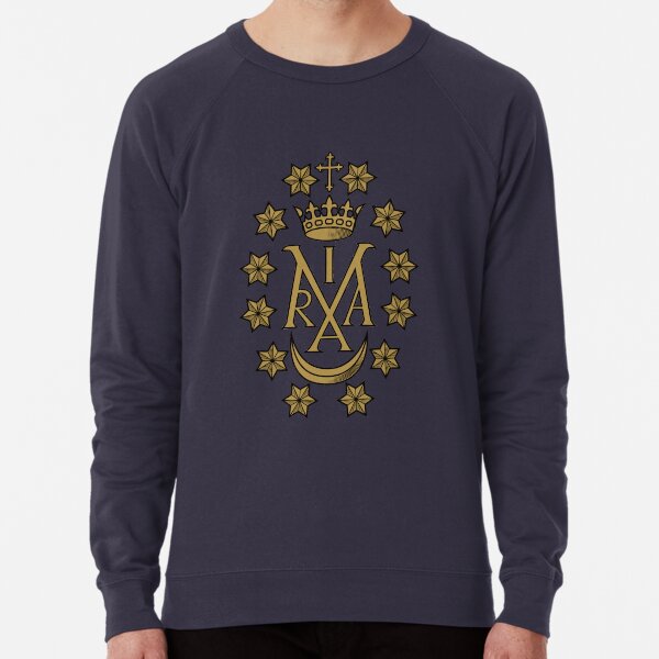 Miraculous Medal Vintage Maria Insignia Lightweight Sweatshirt