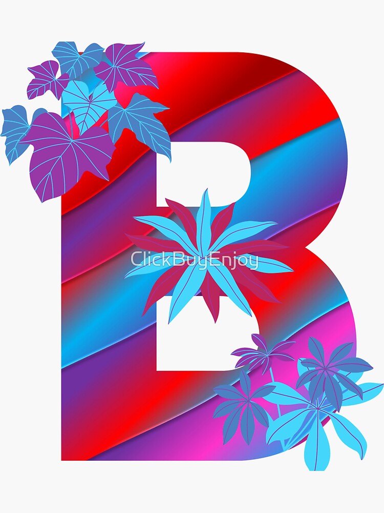 ""B" Capital Letter" Sticker For Sale By ClickBuyEnjoy | Redbubble