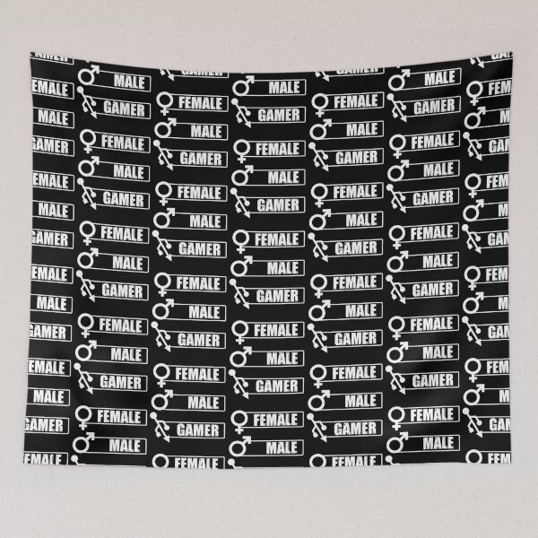 Item preview, Male Female Gamer - Online Gaming designed and sold by styleofpop.