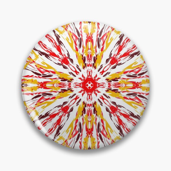 Item preview, Bright Colourful Kaleidoscope of red and yellow  designed and sold by Diane Hunter Art.