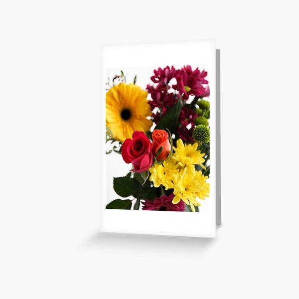 Colourful floral bouquet Greeting Card