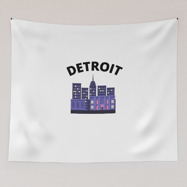 Item preview, Detroit city skyscraper skylines designed and sold by Booo Tees.