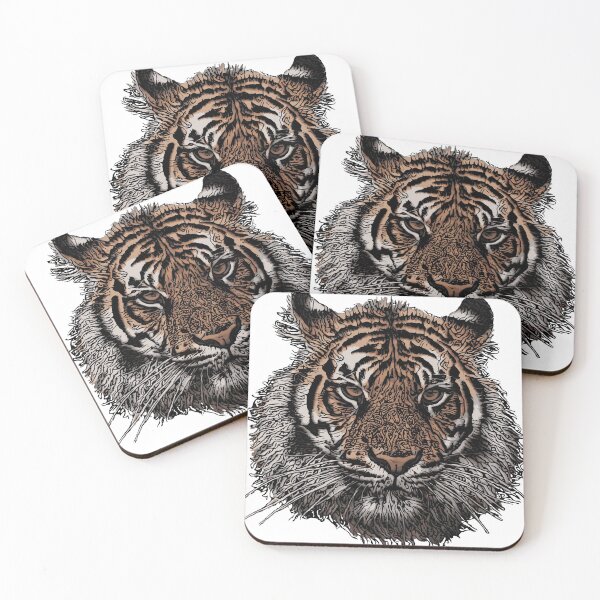 Item preview, tiger head vector illustration designed and sold by ranker666.